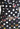 Versace x Dua Lipa maxi dress in black silk with polka dot and butterfly motif -hardware close-up