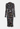Versace x Dua Lipa maxi dress in black silk with polka dot and butterfly motif with Medusa-buckle belt - front view